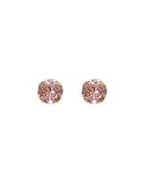 Brinco De Ouro 18k750 Segundo Furo Cartilagem Zirconia Rosa 5mm