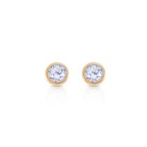 Brinco De Ouro Infantil 18k Redondo Fio De Ouro Envolta Brinco De Ouro Infantil 18k Redondo Fio De Ouro Envolta
