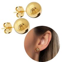 Brinco de Pérola 10mm banhado em ouro 18k Brinco de Pérola 10mm banhado em ouro 18k