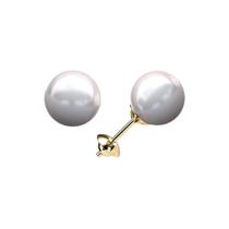 Brinco de Pérola 7mm Ouro 18K Mod 068 Brinco de Pérola 7mm Ouro 18K Mod 068