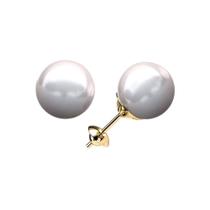 Brinco de Pérola 8mm Ouro18K Mod 069 Brinco de Pérola 8mm Ouro18K Mod 069
