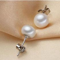 Brinco de Pérola Em Aço inoxidável Feminino