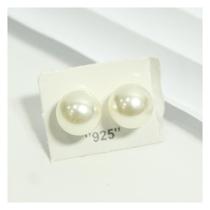 Brinco de Pérola Grande 10mm em Prata 925 Pura Legitima Antialérgico Confortável