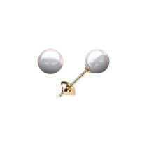 Brinco de Pérola Infantil 5mm Ouro 18K Mod 060 Brinco de Pérola Infantil 5mm Ouro 18K Mod 060