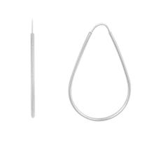 Brinco De Prata 925 Argola Gota Feminina 3.5cm Brinco De Prata 925 Argola Gota Feminina 3.5cm
