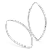 Brinco De Prata 925 Argola Oval 3,5cm Fio Quadrado Feminina Brinco De Prata 925 Argola Oval 3,5cm Fio Quadrado Feminina