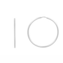 Brinco De Prata 925 Argola Redonda Média Feminina 3.2cm Brinco De Prata 925 Argola Redonda Média Feminina 3.2cm