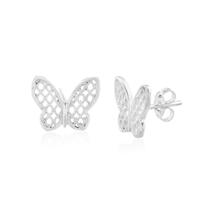 Brinco de Prata 925 Borboleta Renda
