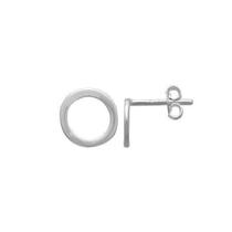 Brinco De Prata 925 Círculo Vazado - PAR