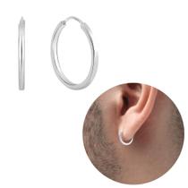 Brinco De Prata 925 Legitima Masculino 10mm Argola Fechada Brinco De Prata 925 Legitima Masculino 10mm Argola Fechada