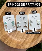 Brinco de Prata 925 - Par de Brincos Elegantes