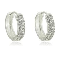 Brinco de Prata 990 Argola Fecho Pequeno Feminino Delicado