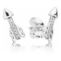 Brinco de Prata Brilhante Flecha do Cupido