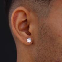 Brinco de Prata com Zircônia - 7 mm