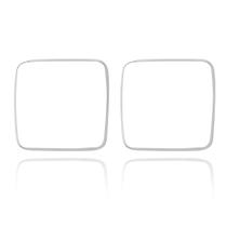 Brinco De Prata Feminino Argola Grande Modelo Quadrado Em Prata 925