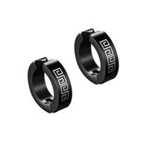 Brinco De Pressão De Argola Preto - Labirinto - PAR