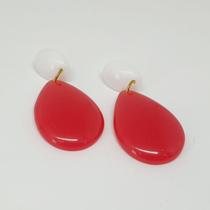 Brinco de Resina Gota Rosa Suggestione