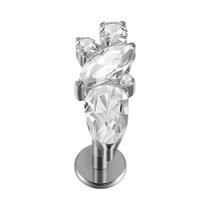 Brinco De Titânio Com Rosca Interna CZ, Design De Coração Relâmpago Para Labret, Tragus, Cartilagem, Brinco De Titânio Com Rosca Interna CZ, Design De Coração Relâmpago Para Labret, Tragus, Cartilagem,