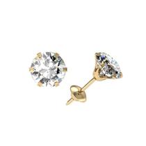 Brinco de Zircônia Cálice 8mm Ouro 18K Mod 231-8 Brinco de Zircônia Cálice 8mm Ouro 18K Mod 231-8