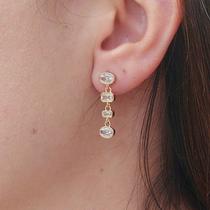 Brinco De Zirconia Folheado A Ouro Brinco De Zirconia Folheado A Ouro