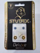 Brinco deluxe - daisy azul dourado ld6179y