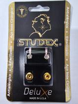 Brinco deluxe - zircônia grande dourado l100y Brinco deluxe - zircônia grande dourado l100y