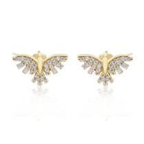 Brinco Divino 8mm com Zircônia em Ouro 18K - Ivan Joias