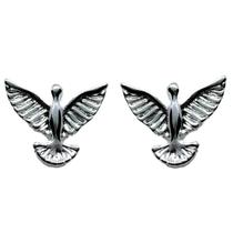 Brinco Divino Espírito Santo, Proteção e Elegância em Prata Folheada