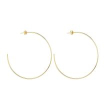 Brinco Dourado de Argola Fina Lisa Grande Brinco Dourado de Argola Fina Lisa Grande