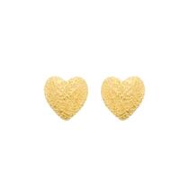 Brinco Dourado de Coração Irregular