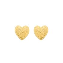 Brinco Dourado de Coração Irregular