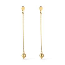 Brinco Dourado de Corrente com Bola Brinco Dourado de Corrente com Bola