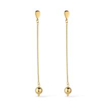 Brinco Dourado de Corrente com Bola Brinco Dourado de Corrente com Bola