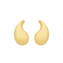 Brinco Dourado Gota Curvada Média