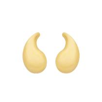 Brinco Dourado Gota Curvada Média