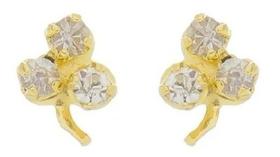 Brinco Dourado Infantil Folheado Ouro Uva Strass 2 Furo Peq Brinco Dourado Infantil Folheado Ouro Uva Strass 2 Furo Peq