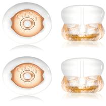 Brinco DSOMHZ em silicone dourado 18K para tachas e orelhas caídas