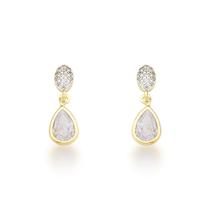Brinco Duas Gotas Banhado a Ouro 18k