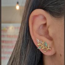 Brinco Ear carf com pedras coloridas de zirconias