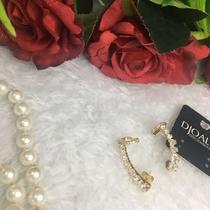 Brinco EAR CUFF 7 cor zirconia, 18k, peça delicada,