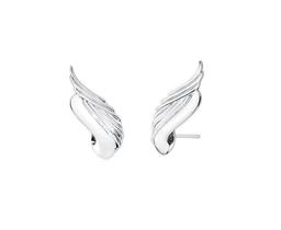 Brinco Ear Cuff Asa Trabalhada Banhado a Ródio Branco - Semijoias Brinco Ear Cuff Asa Trabalhada Banhado a Ródio Branco - Semijoias