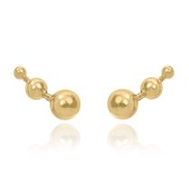 Brinco Ear Cuff Bolinhas Folheado em Ouro 18k Brinco Ear Cuff Bolinhas Folheado em Ouro 18k