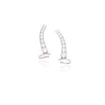 Brinco ear cuff charme ródio branco Brinco ear cuff charme ródio branco