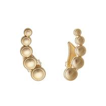 brinco ear cuff com 5 bolas reticuladas