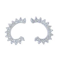 Brinco Ear Cuff com micro zirconia cravada - Prata 925