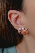 Brinco Ear Cuff com Pérolas