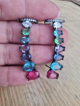 Brinco ear cuff com piercing com zircônia Brinco ear cuff com piercing com zircônia