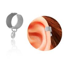 Brinco Ear Cuff Com Zircônia Folheado A Prata Antialérgico - BSPRI5125 P
