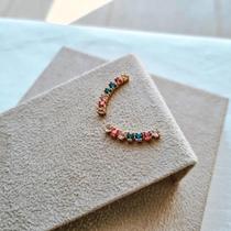 Brinco Ear Cuff Coração Colors