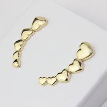 Brinco Ear Cuff Corações - e